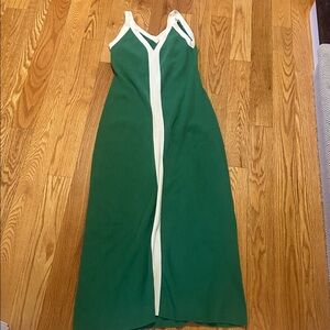 Green and White Maxi Dress, new with tags